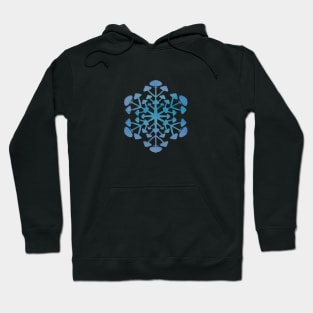 Blue Mushroom Snowflake Hoodie